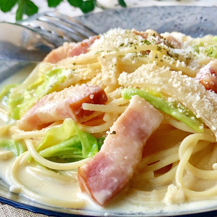 ♡たっぷりキャベツのクリームパスタ♡